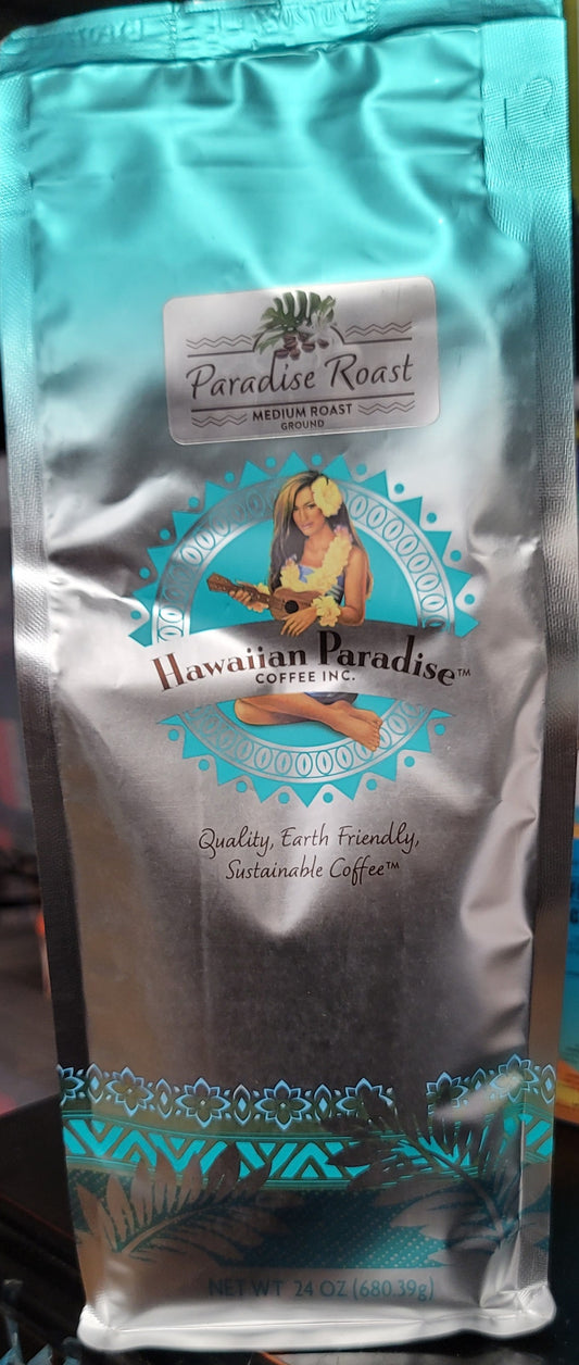 Hawaiian Paradise Coffee, Medium Roast Ground 24 oz.